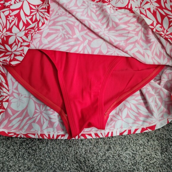 Kim Rogers Belk Women's Tummy Control Shape Support Swim Suit Medium Rose/White. - Picture 7 of 10